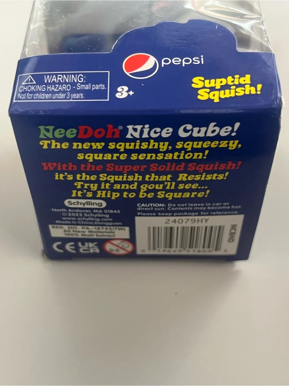 Pepsi Blue Branded Squishy Cube Collectible